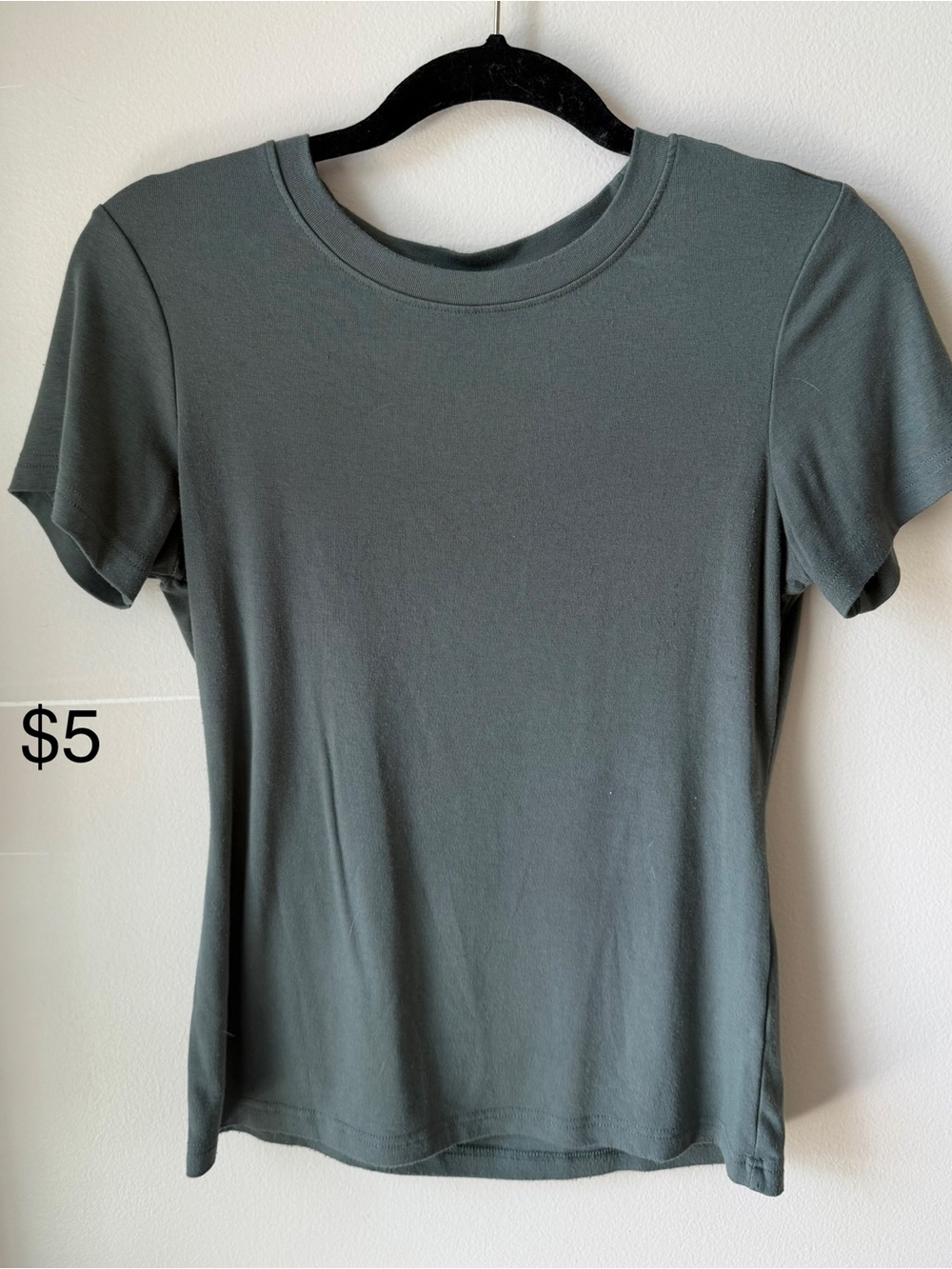 Women’s Short-Sleeve Crewneck Top - Olive Green